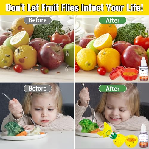 Fruit Fly Trap Refill Liquid, Gnat Killer&Fruit Fly Catcher Bait Refill, - color: White, size: 4