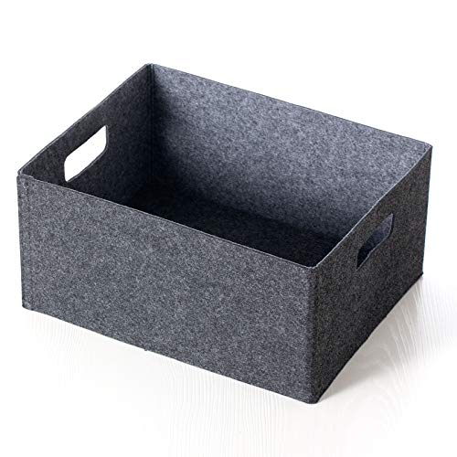 1 pack 13 * 10.2 * 6.3 inch felt storage basket self-supporting collapsible for storaging and sorting of clothes, toys and office files