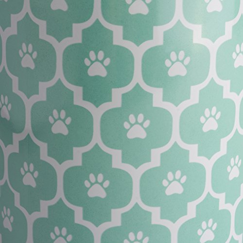Bone Dry Lattice Pet Treat Jar with Bamboo Lid, Dishwasher Safe, Canister, 4x6.5", Aqua - color: Aqua, size: Treat Canister, 4 x 6.5 in (Pack of 1)