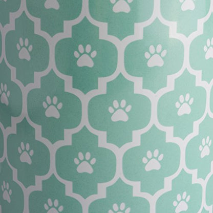Bone Dry Lattice Pet Treat Jar with Bamboo Lid, Dishwasher Safe, Canister, 4x6.5", Aqua - color: Aqua, size: Treat Canister, 4 x 6.5 in (Pack of 1)