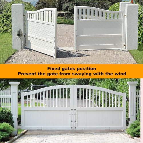 24" Cane Bolt Drop Rod for Gate, Silver Heavy Duty Gate Latch 2 Pack - color: 24"-Silver, size: 2 Pack