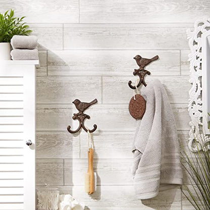 DII Cast Iron Decorative Wall Hook Set, Bird, 2 Count - size: Bird