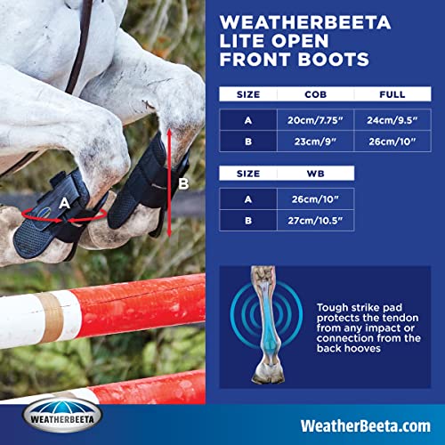 WeatherBeeta Lite Open Front Boots, White, Warmblood - color: White, size: Warmblood