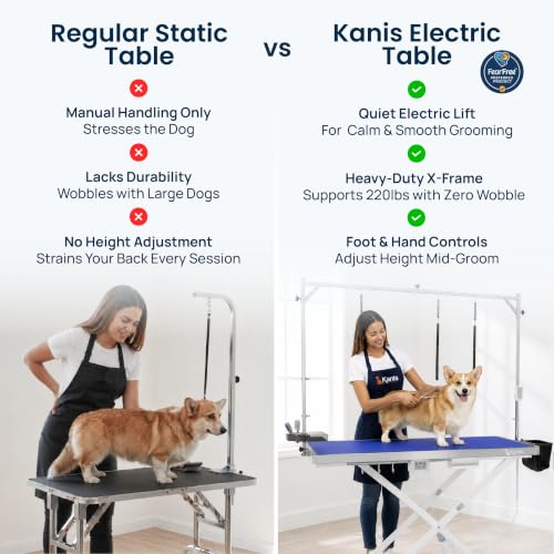 KANIS Professional Electric Dog Grooming Table - Heavy Duty - color: WHITE, size: 60"