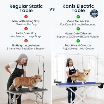 KANIS Professional Electric Dog Grooming Table - Heavy Duty - color: WHITE, size: 60"