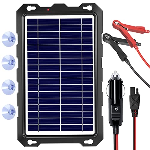 SUNAPEX 8W 12V Solar Car Battery Trickle Charger & Maintainer - size: 8W