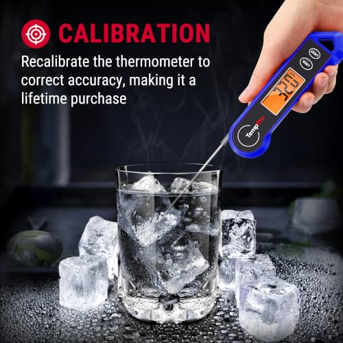 TempPro TP19H 1 Sec Digital Meat Thermometer for Cooking - color: Blue