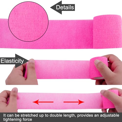 BQTQ 50 Rolls Self Adhesive Bandage Wrap 2 inch Self Adherent Tape(Rainbow) - color: Rich Color, size: 2 Inch