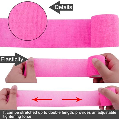 BQTQ 50 Rolls Self Adhesive Bandage Wrap 2 inch Self Adherent Tape(Rainbow) - color: Rich Color, size: 2 Inch