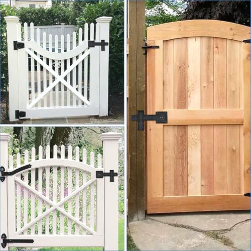 6 Inch Farm Flip Fence Gate Latch, 4 Pcs Heavy Duty Barn Door Latch Lock Hardware Outdoor Rustic Gate Lock for Barn, Shed, Sliding Doors, Cabinet
