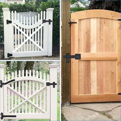 6 Inch Farm Flip Fence Gate Latch, 4 Pcs Heavy Duty Barn Door Latch Lock Hardware Outdoor Rustic Gate Lock for Barn, Shed, Sliding Doors, Cabinet