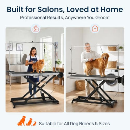 KANIS Professional Electric Dog Grooming Table - Heavy Duty - color: BLACK, size: 60"
