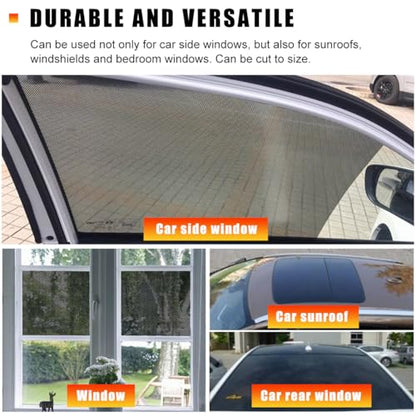 Ohleats 4 PCS Car Side Window Sunshade, 16.5"×15" Static Cling Auto Shade Sticker for UV, Heat, Glare & Privacy Protection, Reusable Vehicle Window Film Shade, Car Accessories