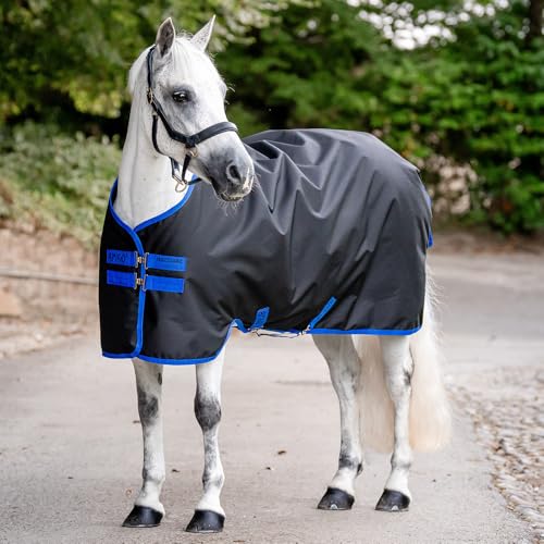 Horseware® Amigo® Ripstop 900D Turnout 0g - Black/Classic Blue, 75 inches - color: Black/Classic Blue, size: 75 inches