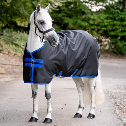 Horseware® Amigo® Ripstop 900D Turnout 0g - Black/Classic Blue, 75 inches - color: Black/Classic Blue, size: 75 inches