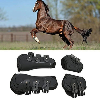 Zerodis Horse Boots, Lightweight Horse Tendon Boots Breathable Wearproof Fetlock Boots with Adjustable Buckle Brace Guard Boots for Horse Boots Pairs of 2 (Large) - size: Large