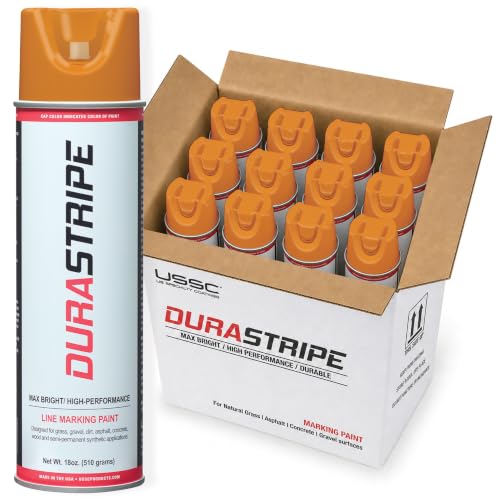 Inverted Utility Marking Spray Paint 18oz (Orange) - color: Orange
