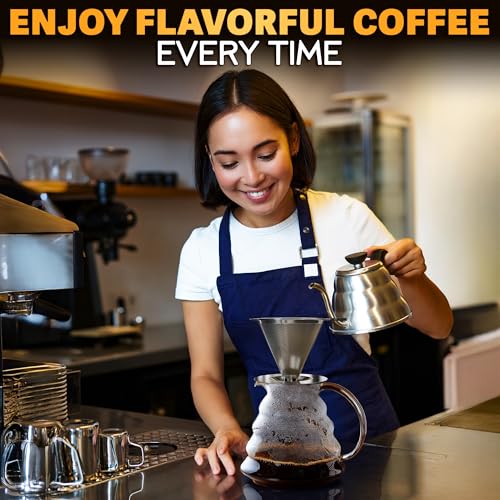 Stainless Steel Pour Over Coffee Dripper Set with 2 Cups, 600 Mesh - style: Coffee Filters