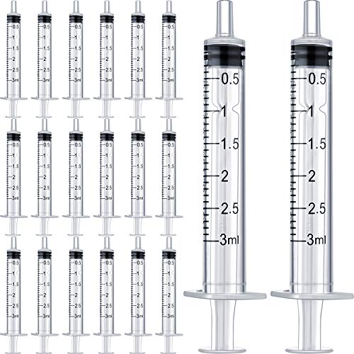 Frienda 20 Packs Syringes Without Needles,3 Ml - size: 3 ml