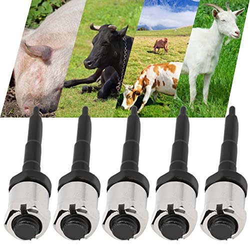 5Pcs Ear Tag Needle Pin, Stainless Steel Livestock Ear Tagger, Ear Tag Applicator Pliers for Livestock Cow Pig Cattle