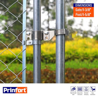 Heavy Duty Stainless Steel 1-3/8" x 1-5/8" Chain Link Fence Gate Fork Latch with Hole for Padlock（Fit 1 3/8" Gate Frame） 1Pack - size: 1-3/8''x1-5/8''-1P