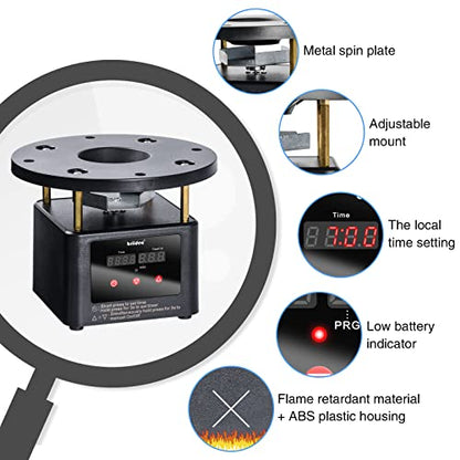 Automatic Chicken Feeder Timer, Briidea Poultry Feeder Motor and Timer Kit, Metal Spin Plate, Adjustable Mount, Ideal for Chickens, Ducks, Geese