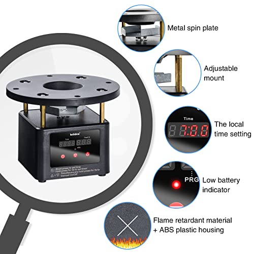 briidea Deer Feeder Timer, All-in-One Deer Feeder Motor and Timer Kit with Programable Digital Timer, Metal Spin Plate, Adjustable Mount, Black