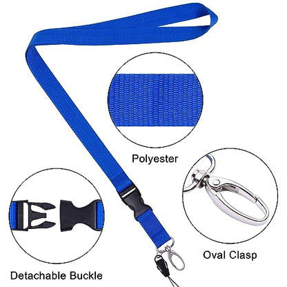 Wisdompro Office Lanyard, 3 Pack 23" Neck Strap Lanyards - Black, Blue, Red - color: 3pack(red, Black & Blue)