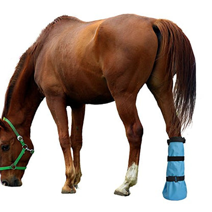 yeezo Hoof Soaking Boot Horse Soaker Hooves Treatment Bag with EVA Pad 1 Pair - color: Blue