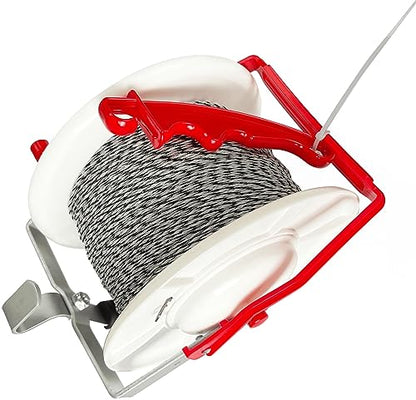 2 Pack 3:1 Geared Electric Fencing Standard Reel with 1969ft Premium Polywire 6 Conductors Plus 2 Free 8 inch Insulgrip - size: 6 conductors x 1969 feet x 2 standard reel