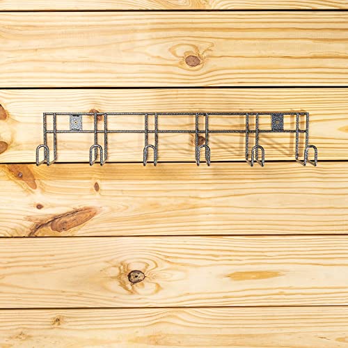 EASY-UP Pro 6 Hook Long Arm Tack Rack | Essential for Horse Stables | Space-Saving Design | Versatile 6-Hook Configuration | Long 4.5" Hooks | Rust-Resistant Finish