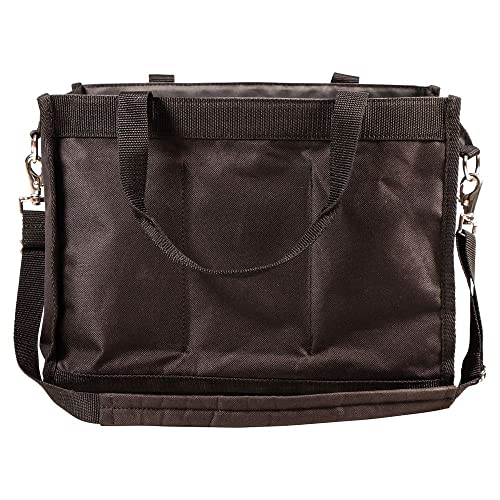 Dura-Tech 6 Square Grooming Tote | 600D Poly Fabric | 6 PVC Divided Pockets | Easy Carry with Adjustable Strap