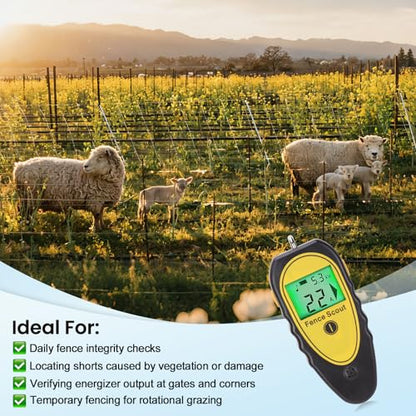 Digital Electric Fence Tester 19.9KV with Fault Finder