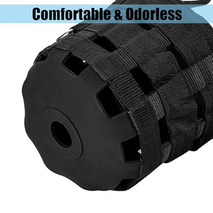 Durable Ventilated Grazing Muzzle with Attached Breakaway Halter - Lightweight Horse Muzzle, Supports Natural Grazing, Restricts Food Intake, Padded Noseband - color: Onyx Black