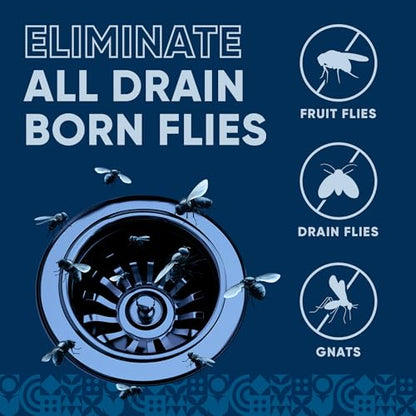 Fruit Fly Drain Treatment | Drain Fly Eliminator | Eliminates Gnats, Sewer Flies and More - Works in All Drains - 256 Fl Oz - size: 256