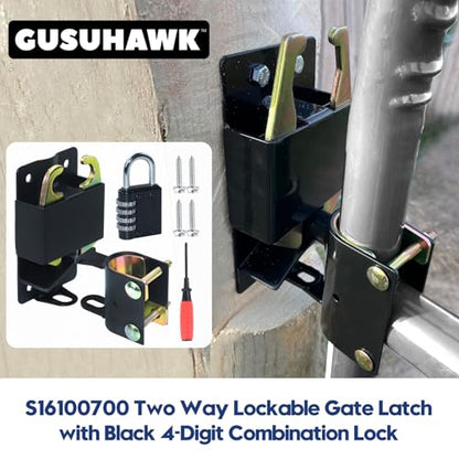 Mini Farm Gate Latch for Metal Gates with 1-1/4" to 1-1/2" Tubes - color: 1x S16100700(Small Size Version 3"x 5")
