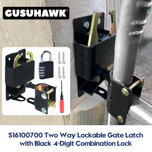 Mini Farm Gate Latch for Metal Gates with 1-1/4" to 1-1/2" Tubes - color: 1x S16100700(Small Size Version 3"x 5")