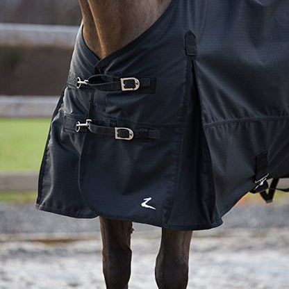HORZE Nevada 1200D Lightweight Waterproof Horse Turnout Rain Sheet (No Fill) - Black - 63 in - size: 63 in