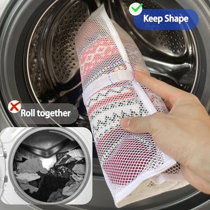 Mesh laundry bags for washing machine, can wash 10 pairs of socks, maintain shape, keep one pair,Laundry room organization suitable for socks and small items, 2pcs (Large) - size: Large