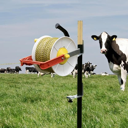 3:1 Geared Electric Fencing Reel, Electric Fence Wire Reel, with Guide - size: 0 ft x 1 standard reel x 1 guide