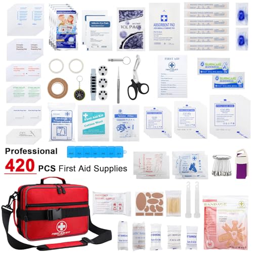 Poygik Premium 420-Piece Large First Aid Kit for Home, Car, Camping