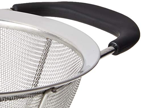 ExcelSteel Professional Quality Heavy Gauge Mesh Colander With Santopreme Handles, 6-1/2-Inch