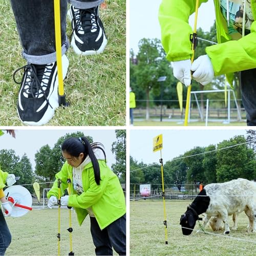 48 inch Fiberglass Electric Fence Posts,Electric Fence Stakes,Yellow 20 pcs - color: 48 INCH, size: 20 pcs