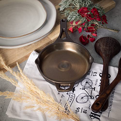 6 Inch Smooth Wasatch Pre-Seasoned Round Cast Iron Skillet - size: 6 Inch
