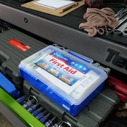 First Aid Only 91248 OSHA-Compliant First Aid Kit, All-Purpose 50-Person Emergency First Aid Kit for Business, Worksite, Home, and Car, 260 Pieces