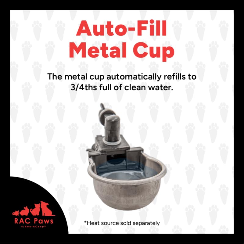 RAC Paws by RentACoop DIY Auto-Fill Metal Cups Waterer Kit - 6 Pack - style: 6 Pack