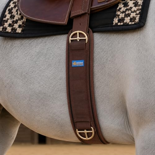 CHALLENGER Horse Western Straight Girth Straight Cinch Neoprene Non-Slip Tack Brown 9765BR - size: 32"