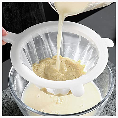 Kitchen Ultra-Fine Nylon Mesh Strainer Food Yogurt Mesh Sieve Plastic Mesh Colander with Handle Mini Brine Shrimp Separation Net for Filtering Juice Juice Milk Honey (80Mesh) - size: LW80