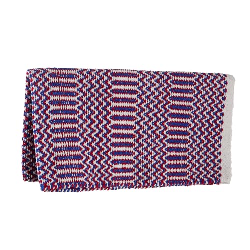 Mayatex 1340-76 Double Weave 32x64 Acrylic Blend Saddle Blanket Red White and Blue