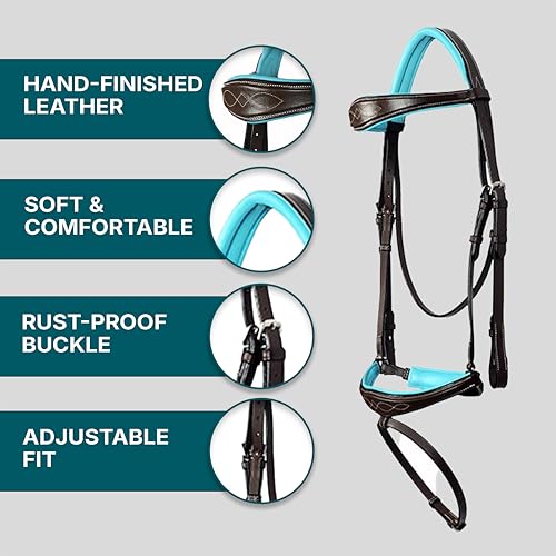 SIE Westwood Anatomical Dressage Bridle with Reins Brown Bridles - size: Full Brown